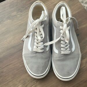 Vans old skool sneaker size 7.5 mens 9 womens.  Gray and white